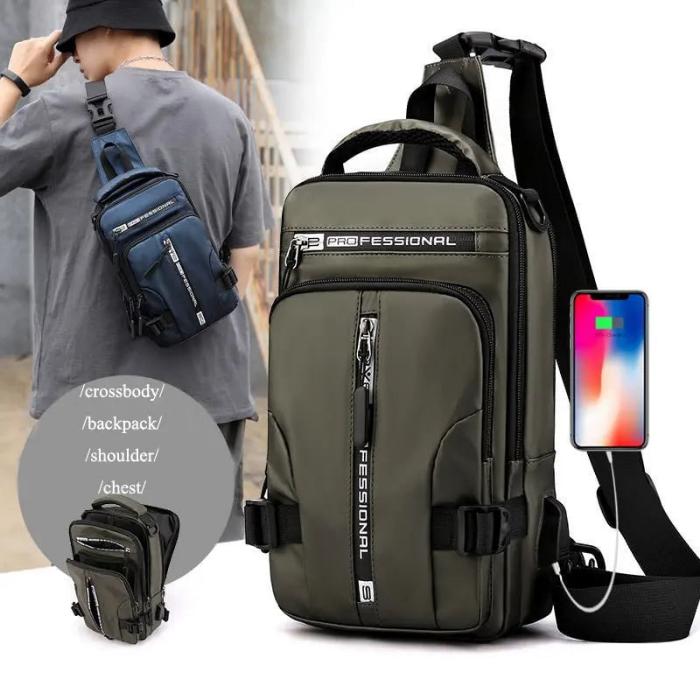 Crossbody Bags Men Multifunctional Backpack Shoulder Chest Bags - Thachy76shops