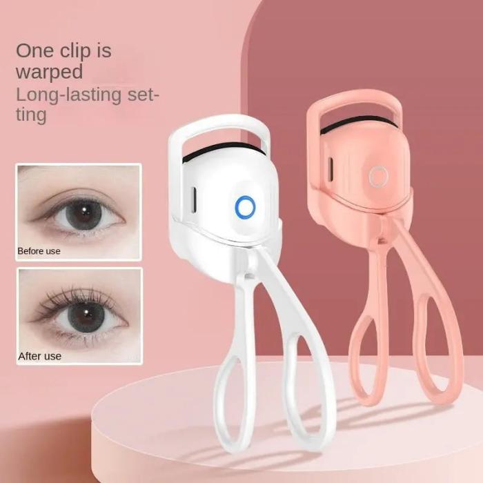 Electric Heated Eyelash Curler USB Rechargeable Makeup Curling Tool Long-Lasting - Thachy76shops