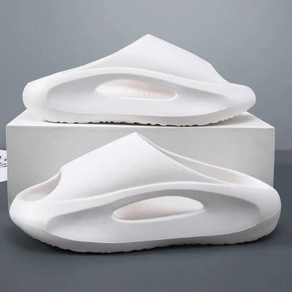 Ins Slippers Women Men Peep Toe Slipper Summer Hollow Unisex Sports Beach Shoes Slippers VickyLei White A 36to37