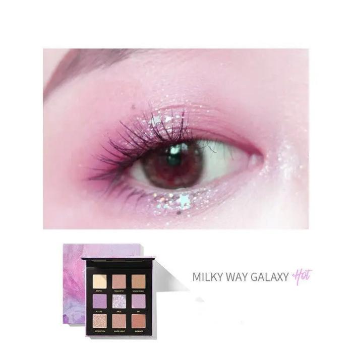 Long Lasting Matte Pearl Glitter 9 Color Eyeshadow Palette Eye Shadows Renfan E3019