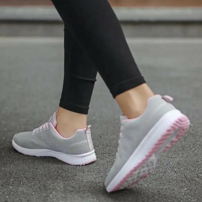 Sports Sneakers Women Casual Shoes Fashion Breathable Walking Mesh Flat Shoes - Thachy76shops