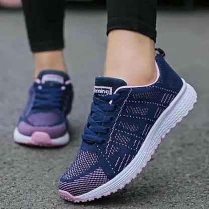 Sports Sneakers Women Casual Shoes Fashion Breathable Walking Mesh Flat Shoes - Thachy76shops