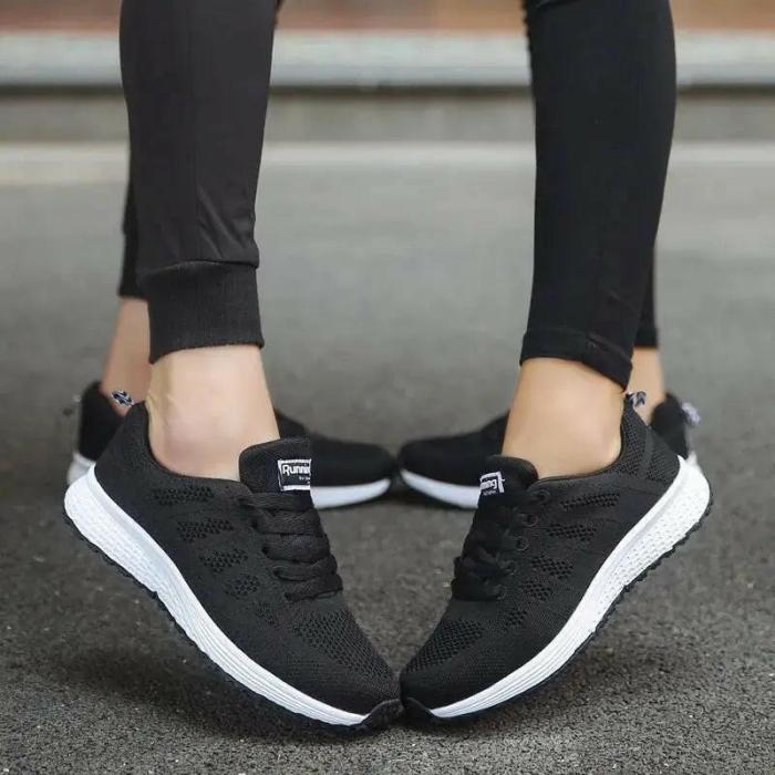 Sports Sneakers Women Casual Shoes Fashion Breathable Walking Mesh Flat Shoes - Thachy76shops